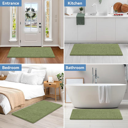 Bcoimo Bathroom Rugs 24x17, Bath Mats for Bathroom Non Slip with Rubber Backing,High Absorbent Microfiber Bath Rugs Quick Drying, Machine Washable, Durable Decor