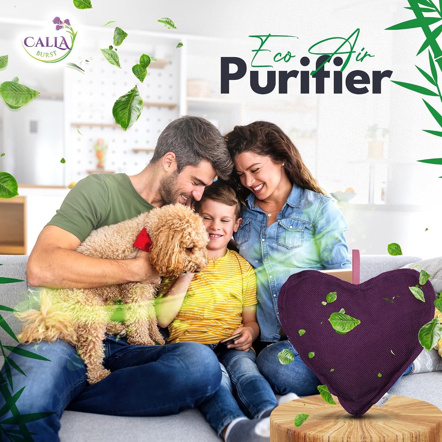 4 Pack Bamboo Charcoal Air Purifier Bags 200 Grams Each - Odor Absorber for Home, Car, Pets, Activated Charcoal Natural Freshener, Eco-Friendly & Reusable (Oval Shape)
