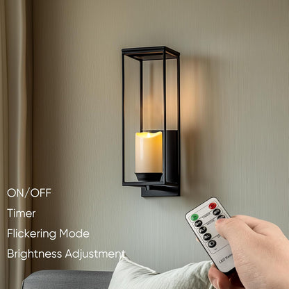 Homemory Dripping Wax Flameless Candles, Battery Operated Candles with Remote Control and Timers, LED Pillar Candles, Electric Fake Candles, 3" x 6", Set of 2