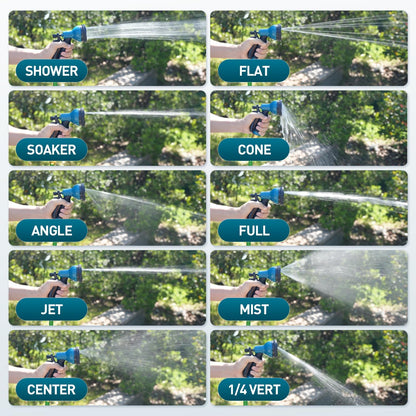 Besiter Garden Hose Nozzle Sprayer: 2 Pack 10 Watering Patterns Spray Nozzles Heavy Duty Hose Head Hose Attachment