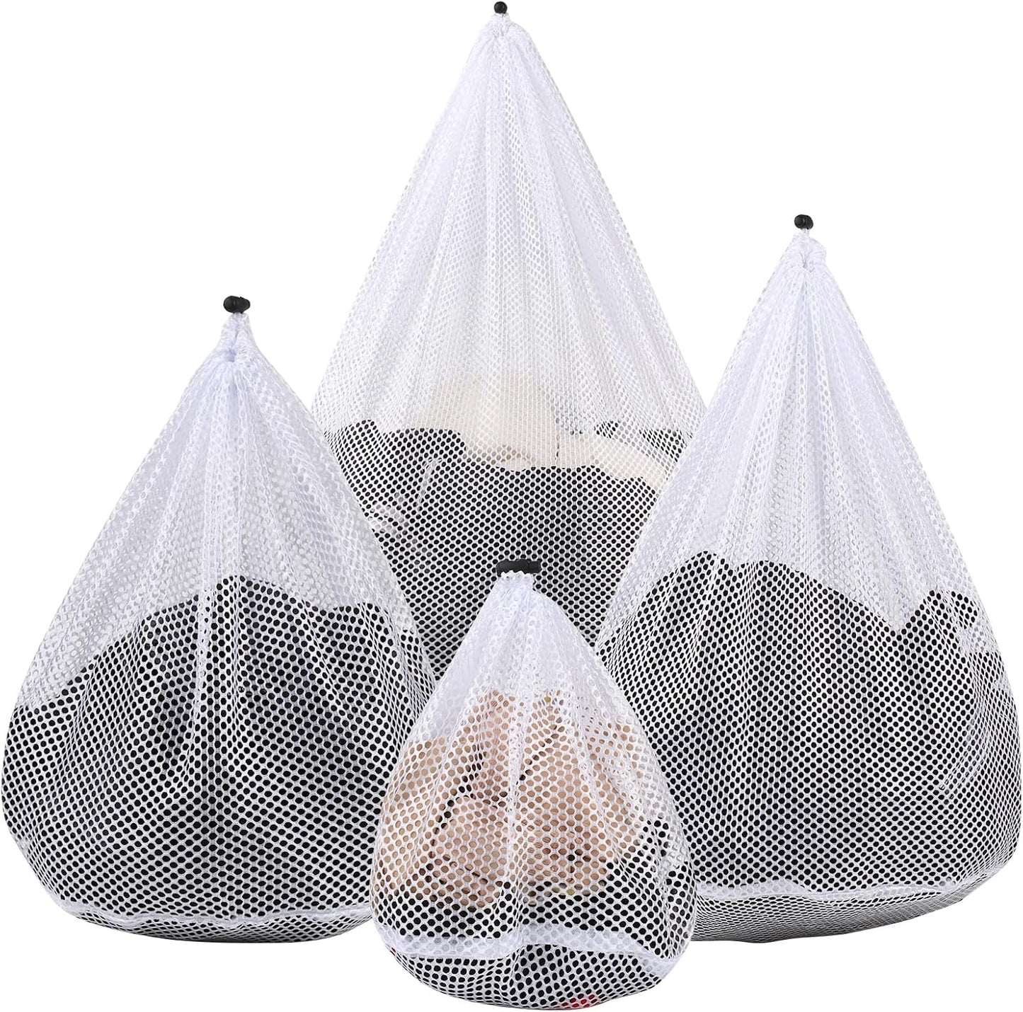 3 Pack XXL Mesh Laundry Bags for Delicates, Extra Large Laundry Wash Bags for Clothes,Bed Linen,Toys with Drawstring Closure Sturdy(3 XXLarge 28 x 26 Inches)