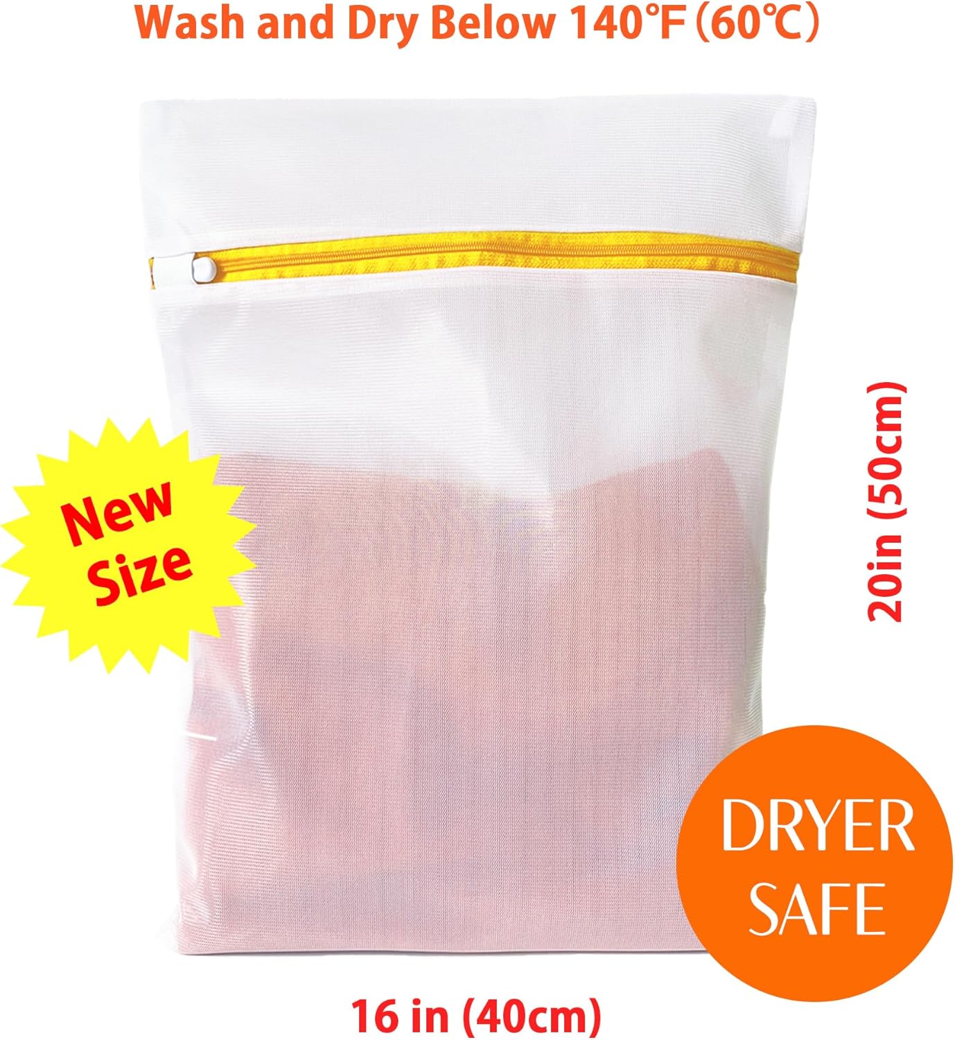4 Pack Mesh Laundry Bags for Delicates 12inx16in LAUNDRY CLUB® | Dryer Safe, Breathable Fine Net, Sturdy Anti-Rust Zipper, Mesh Laundry Bags for Lingerie, Bra, Underwear, Socks
