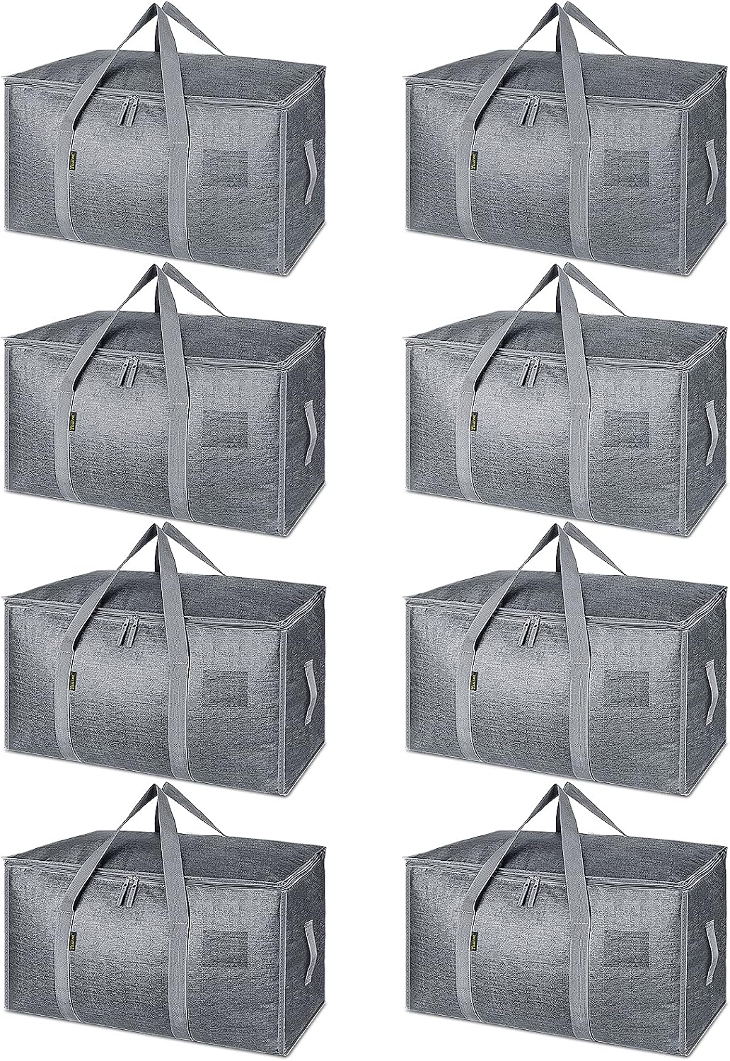BALEINE 6-Pack Oversized Moving Bags with Reinforced Handles, Heavy-Duty Storage Tote for Clothes, Moving Supplies (Clear, 6-Pack)