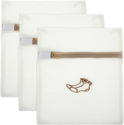 3 PCS Delicate Laundry Bag, Mesh Bags With Zipper for Socks, Underwear, Baby Clothes, Swimsuit - Small Durable Embroidery Bag, Travel Clothing Storage