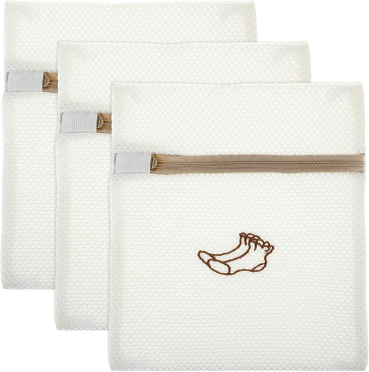 3 PCS Delicate Laundry Bag, Mesh Bags With Zipper for Socks, Underwear, Baby Clothes, Swimsuit - Small Durable Embroidery Bag, Travel Clothing Storage