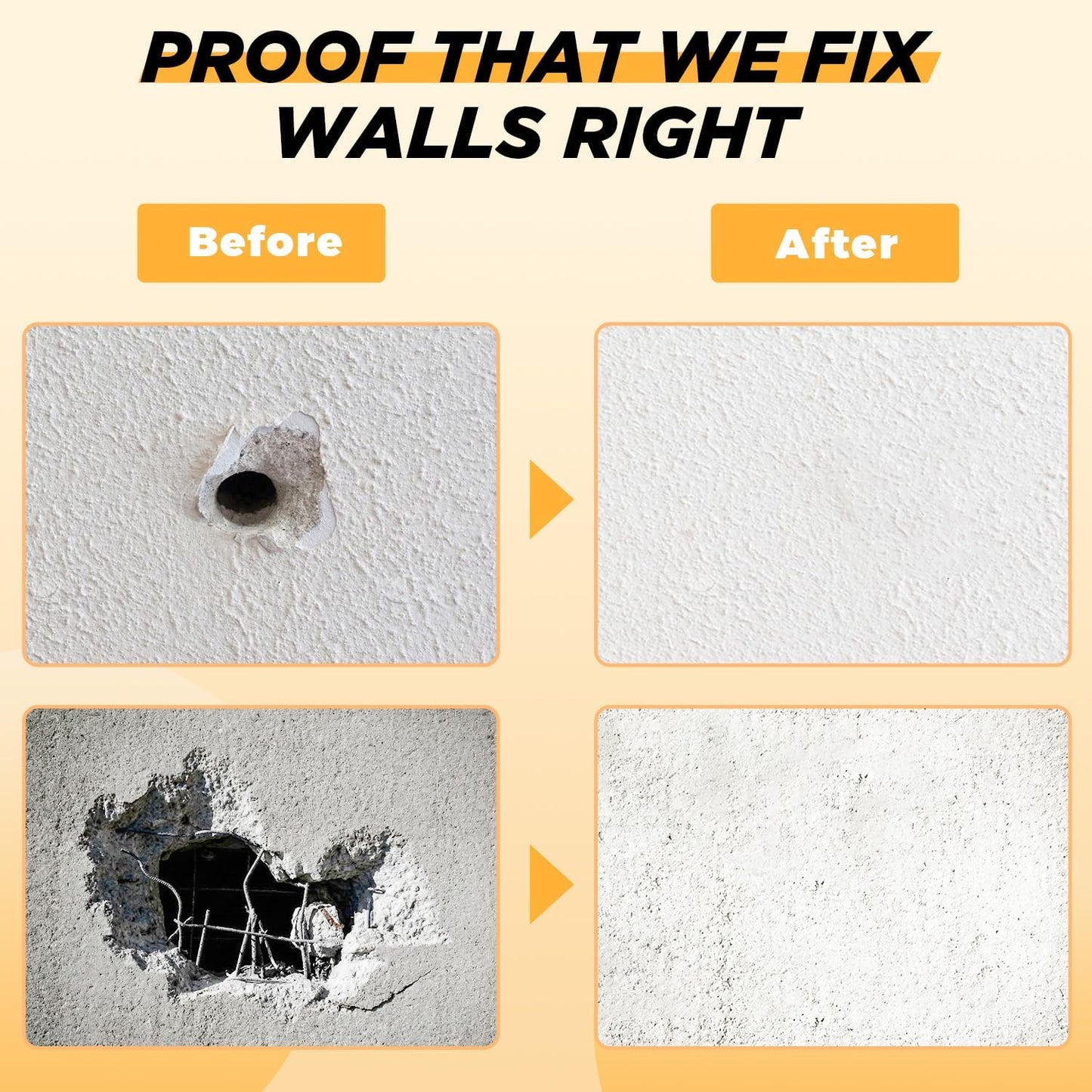 20 Pack Drywall Patch, 2/4/6/8 Inch Drywall Repair Patch, Large Hole Patch Repair for Drywall, Quick & Easy Wall Repair, Use with Wall Filler & Spackle