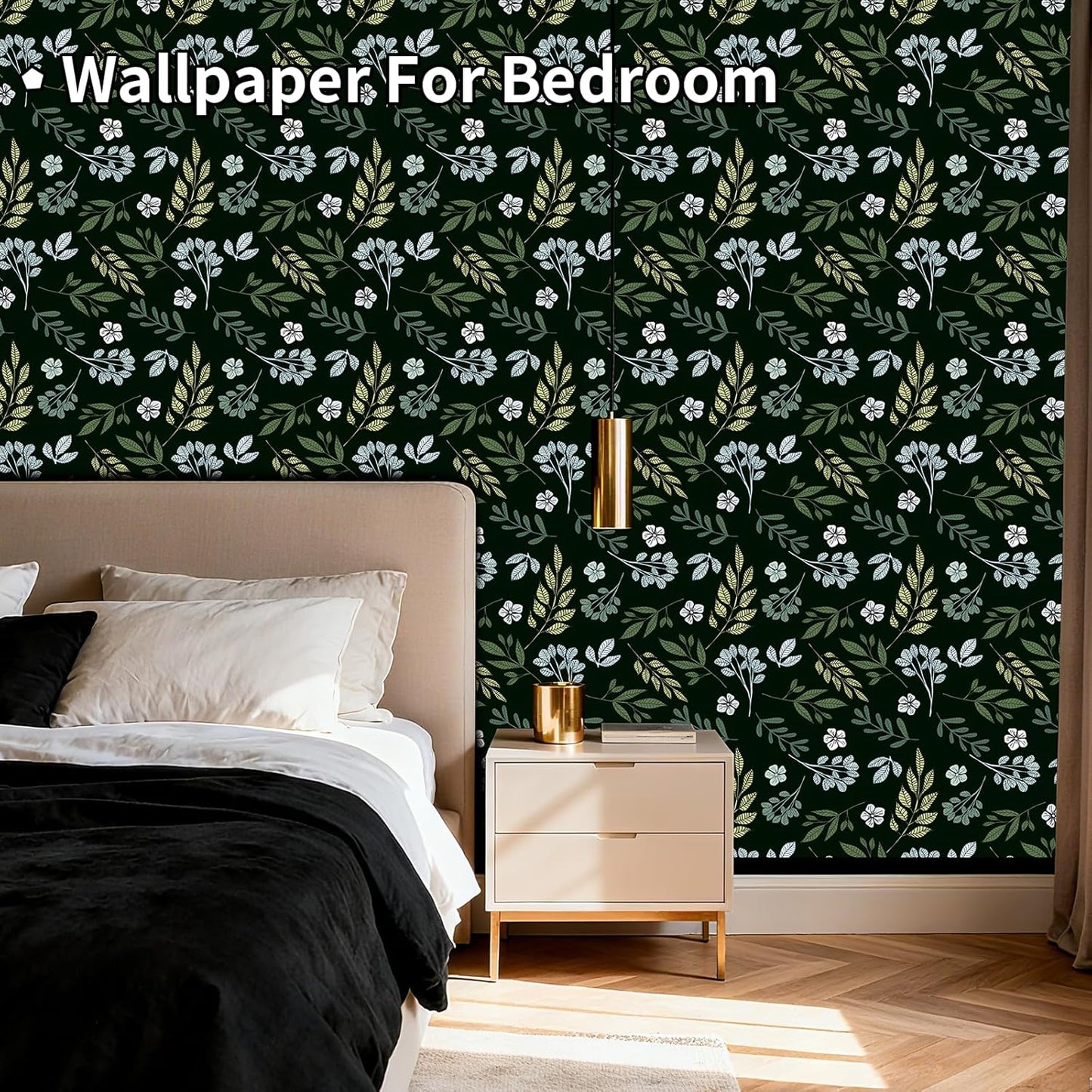 Removable Peel and Stick Wallpaper Boho 17.5 x 118 in Floral for Bedroom Bathroom Easy Peel Off Stick on Wallpaper Contact Paper Renter Friendly Wall Paper
