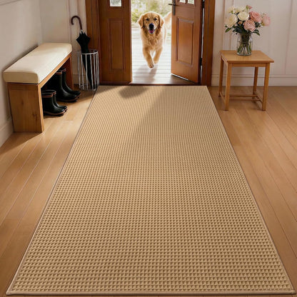 YIHOUSE Indoor Door Mat 24" x 36", Non-Slip Washable Entryway Mat, Dirt Trapper Absorbent Entrance Mat, Low Profile Floor Mat for Front/Back Door, Entryway, Khaki