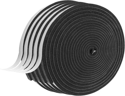 Weather Stripping Door Seal Strip for Doors and Windows, 1In x 1/8In x 33Ft x 2 Roll Foam Insulation Tape Self Adhesive,Sound Proof,Weatherstrip,Pipe Cooling, Air Conditioning Seal Strip - Colors B