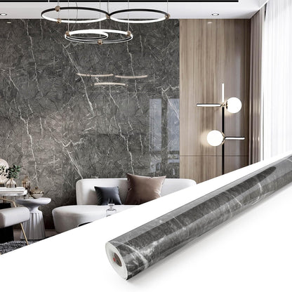 Marble Peel and Stick Waterproof Wall Paneling, 118" x 47" Carrara White Matte Finish Self-Adhesive Backsplash Tile Vinyl Wall Panel for Kitchen Bathroom Wall Decor, Covers 38.75 Sq. Ft.