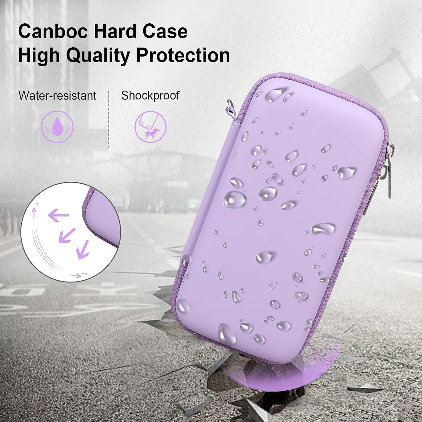 Canboc Diabetic Supplies Case, Carrying Organizer for Glucose Meter, Lancing Device, Blood Sugar Test Strips, Lancets, Insulin Pens, Alcohol Wipe and Other Diabetes Care Accessories, Rose Gold