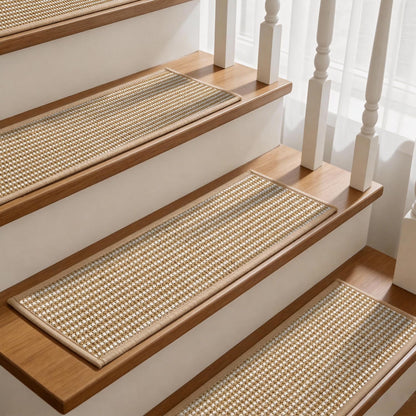 Stair Treads for Wooden Steps: 15PCS Non Slip Peel and Stick Stair Treads, 8" X 30" Stair Runner, Carpet Stairs Treads Machine Washable Adhesive Stair Rug for Kids Elders & Pets
