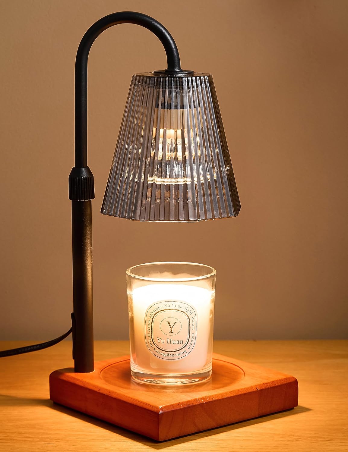 Candle Warmer Lamp with Timer, Dimmable Candle Warmer for Home Decor, Birthday Gifts for Women Mom, Adjustable Height Wax Melt Warmer with 2 Bulbs