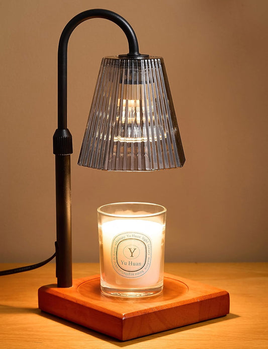 Candle Warmer Lamp with Timer, Dimmable Candle Warmer for Home Decor, Birthday Gifts for Women Mom, Adjustable Height Wax Melt Warmer with 2 Bulbs