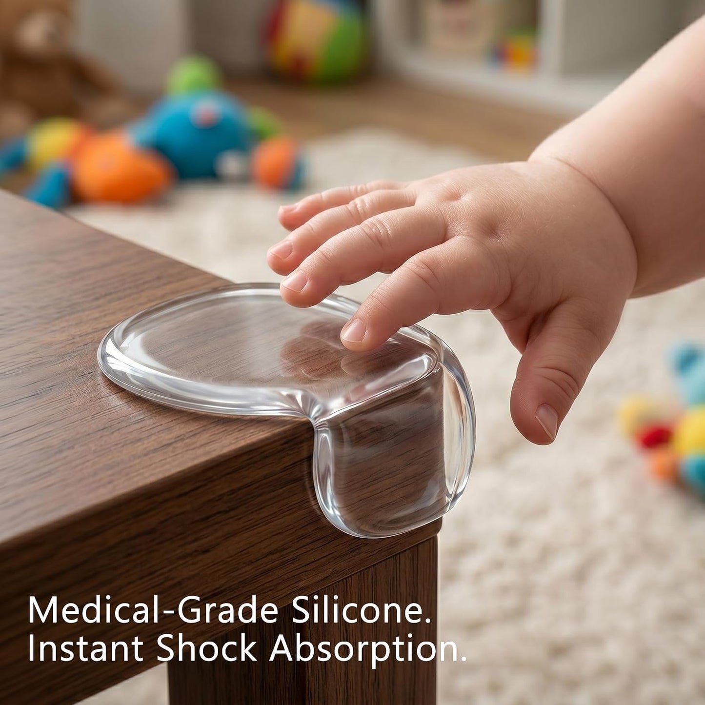 Extra Large & Ultra-Safe Baby Corner Protector Guards - 16-Piece Transparent Table Corner Protectors for Furniture, Super Strong Adhesive, Easy to Install Child Safety Set (Transparent, L-Shaped)