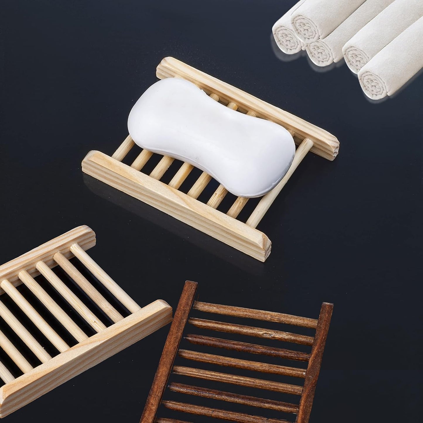 12PCS Soap Savers Pads BPA Free Soap Holder for Bar Soap Non-Slip Self Draining Soap Dish Soap Lift for Shower Kitchen Bathroom