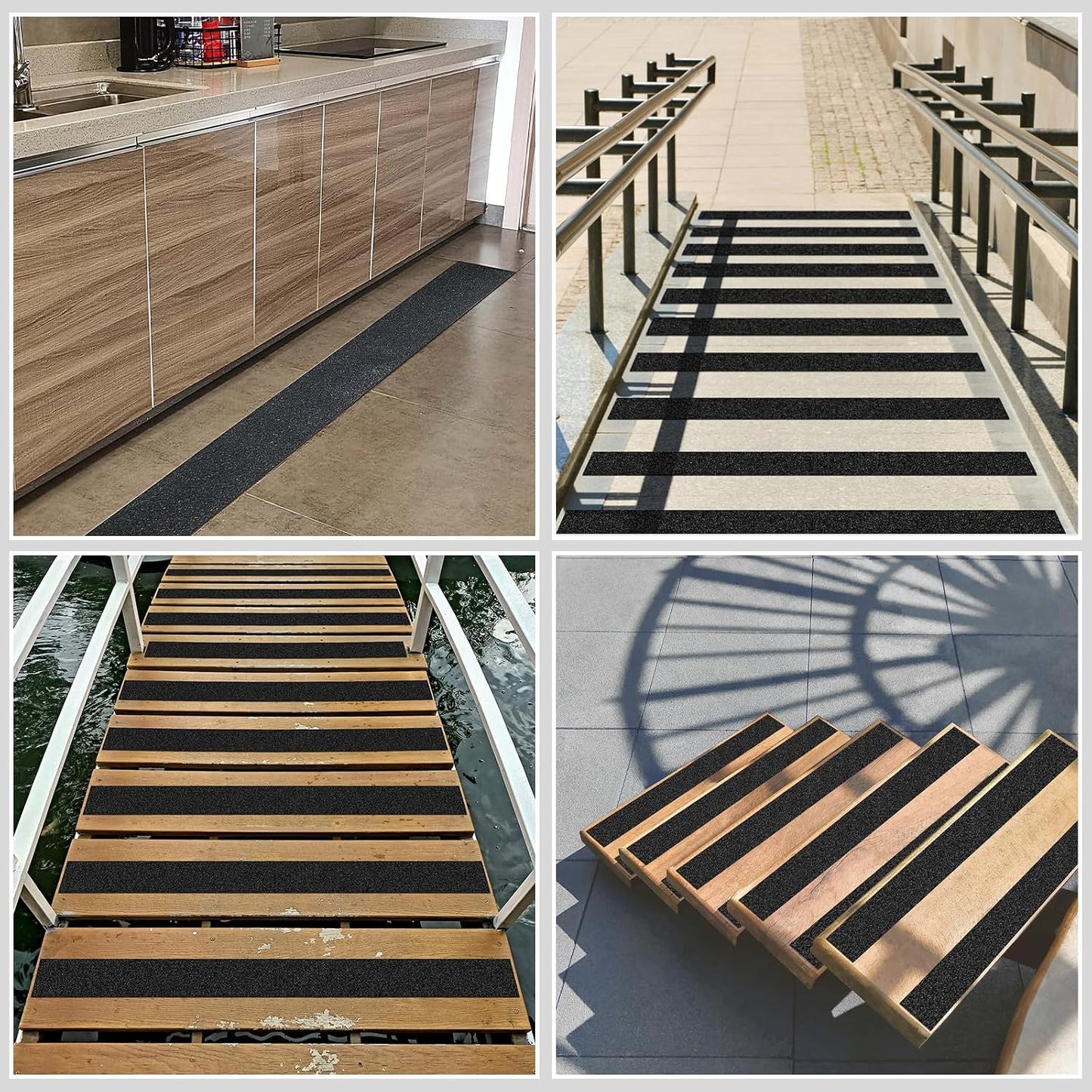 Anti Slip Tape 2 Inch x 16.5 Ft, Non Slip Waterproof Safety Grip Adhesive Traction Tape for Steps, Stair Treads and Ramps, Indoor & Outdoor Use