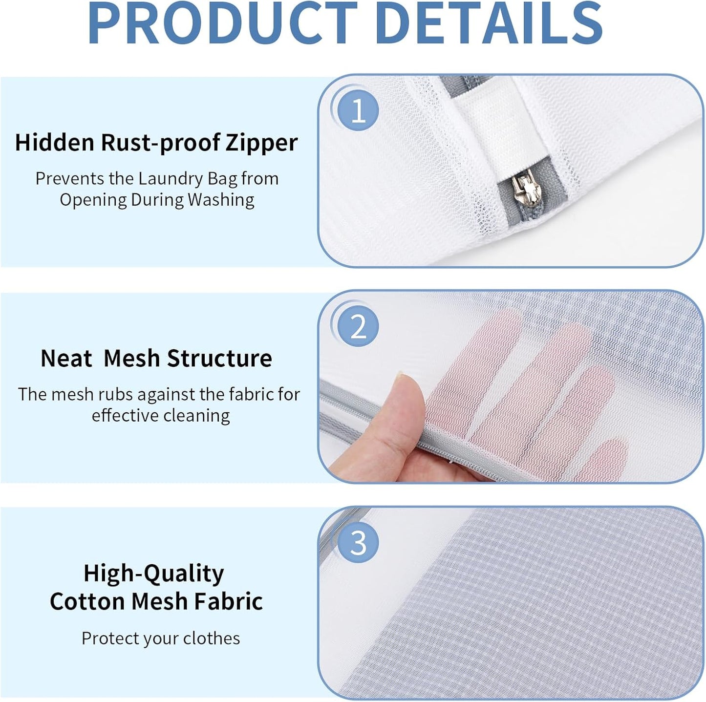 10 Pcs Mesh Laundry Bags,16 x 20 Inches Delicate Wash bags for Home College Dorm,Washable Zipper Design Travel Mesh Laundry for Clothes, lingerie, Sheet, Shoes