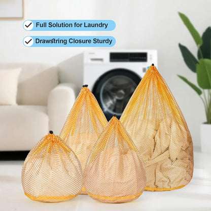 3 Pack XXL Mesh Laundry Bags for Delicates, Extra Large Laundry Wash Bags for Clothes,Bed Linen,Toys with Drawstring Closure Sturdy(3 XXLarge 28 x 26 Inches)