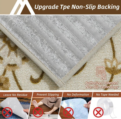 COSY HOMEER Stair Treads for Wooden Steps Non Slip Washable 8" X 30" 4pcs | Self Adhesive,Peel and Stick,Soft Carpet Stair Treads for Kids,Elder,Pet,Residue Free,Reusable Stair Runner,Multi-Surface Use