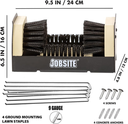 JobSite The Original Boot Scrubber - All Weather Industrial Shoe Cleaner & Scraper Brush