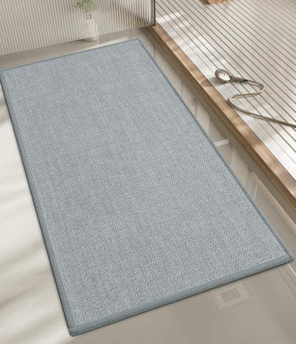 chakme Bathroom Rugs Mat 24x17, Ultra Thin Non Slip Bath Mat Small Quick Dry Absorbent Bath Mat for Bathroom Floor, (Dark Beige, 24"x17")