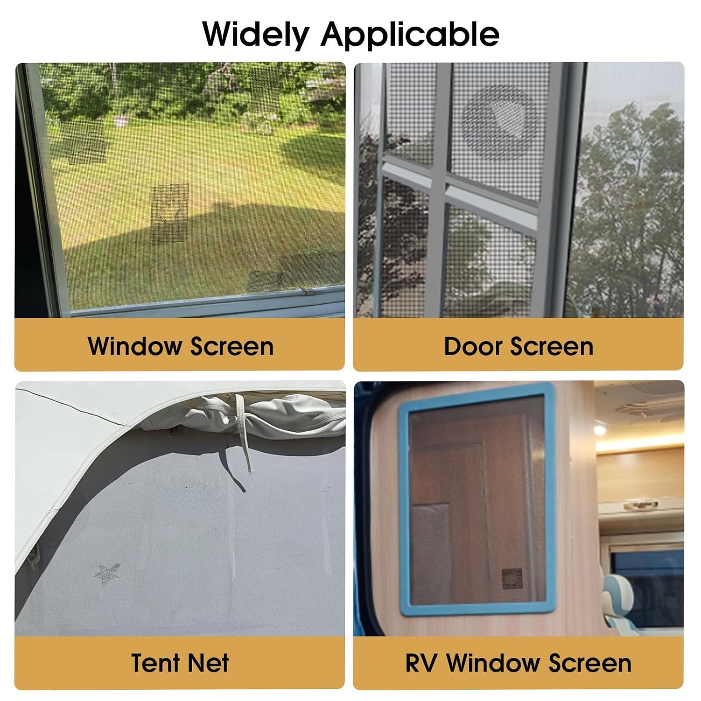 Screen Repair Tape - 2" x 15FT Window Screen Repair Tapes for Windows & Door Mesh Tears Holes, Strong Adhesive Screens Tapes Repair Mesh, Window Screens Repairs Kit(Grey)