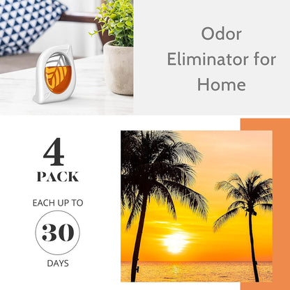 Air Freshener for Home, 4 Pack, Eucalyptus & Mint, Odor Eliminator for Small Area Closets Bathroom Pets Strong Odor, Up to 120 Days