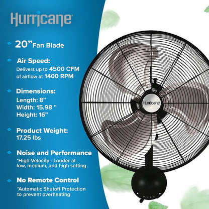 Hurricane Classic 6 Inch Clip Fan, 2 Speed Portable Desk Table Fan with Tilt, White