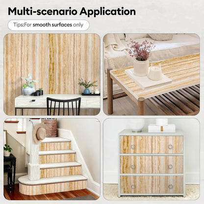 17"x118" Peel and Stick Wallpaper for Renter Friendly, Removable Wallpaper Peel and Stick, Self-Adhesive Textured Contact Paper for Walls, Cabinets, Countertops(Geometric Clay)