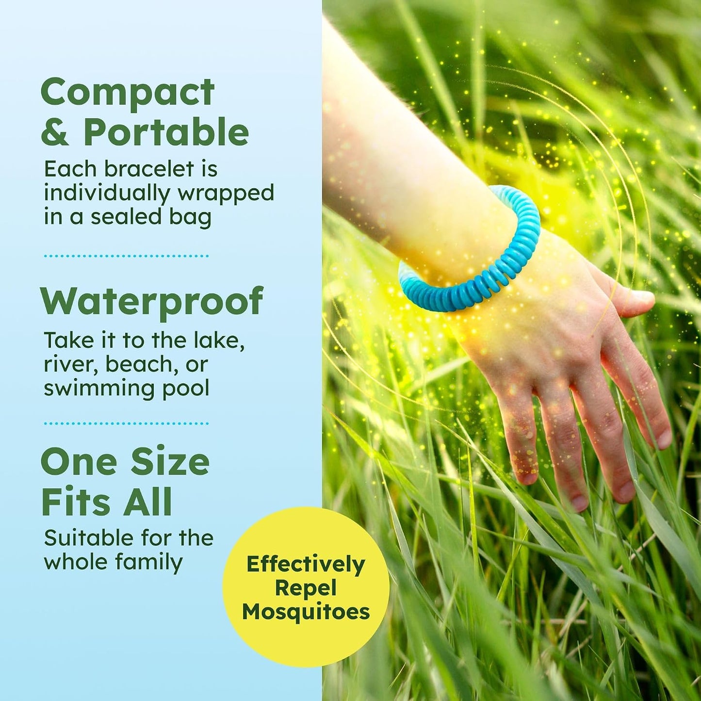 BugMD Mosquito Repellent Bundle: 78 Safe & Effective Squito Stickers and 10 DEET-Free Citronella Bracelets for Kids & Adults - Perfect for Camping, Beach, Hiking & Outdoor Adventures