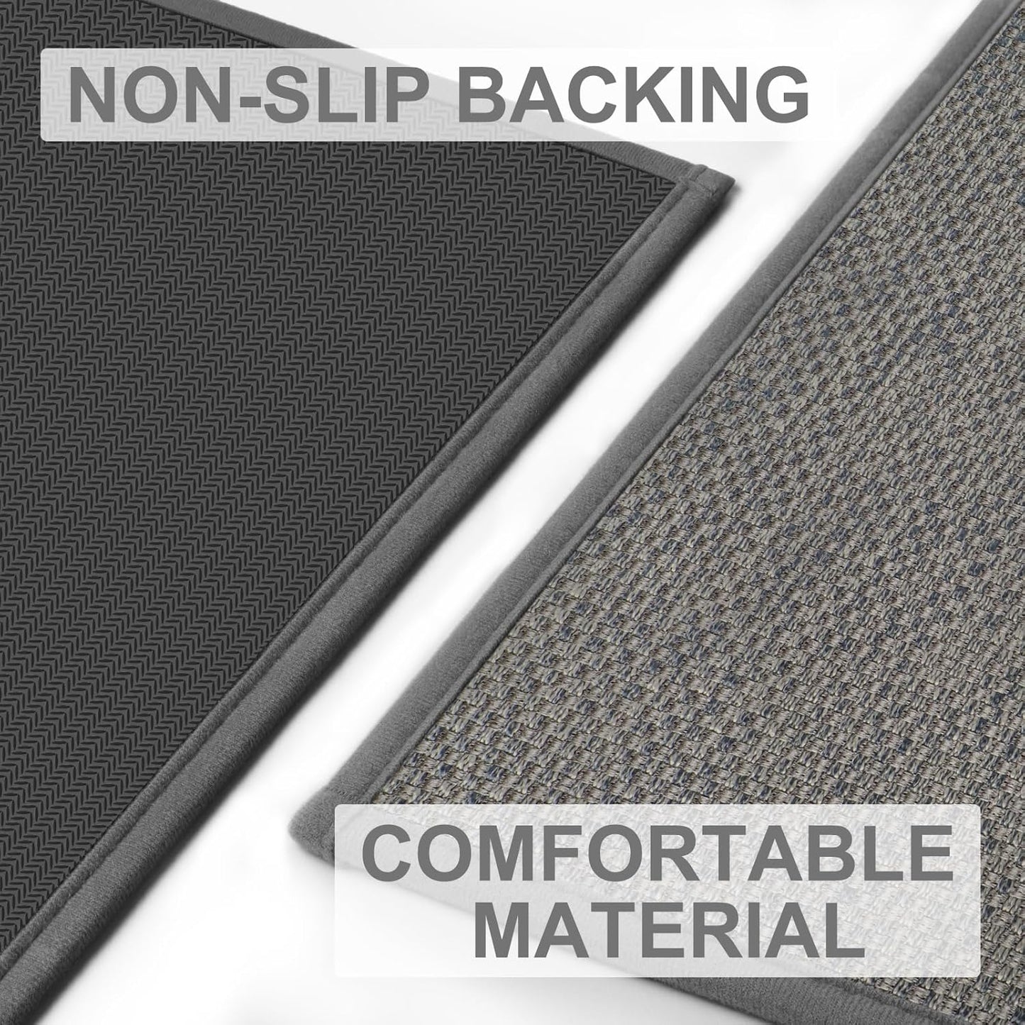 LEKEEPGO Door Mat 17"x29", Non Slip Door Mat Indoor Entrance, Rubber Backing Indoor Door mats Washable Absorbent Low-Profile Doormat Front Entryway Entry Resist Dirt Inside Door Mats, Khaki