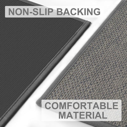 LEKEEPGO Door Mat 17"x29", Non Slip Door Mat Indoor Entrance, Rubber Backing Indoor Door mats Washable Absorbent Low-Profile Doormat Front Entryway Entry Resist Dirt Inside Door Mats, Khaki