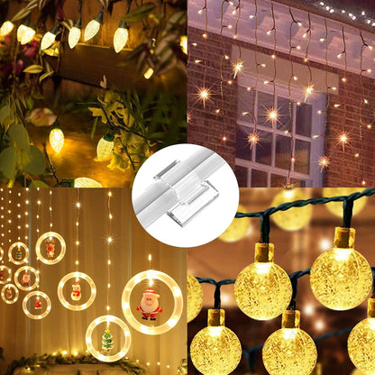 100 PCS Adhesive Cable Clips White (Small & Large), Upgraded Wall Wire Holder for Cord Organizer Cable Management, Outdoor Light Clips Hooks for LED, Car Dash Cam, HDMI, Extension Cord