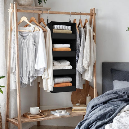 GRANNY SAYS 3-Shelf Hanging Closet Organizer and Storage, Collapsible Hanging Closet Shelves, Hanging Organizer for Closet & RV, Gray, 29 ½" H X 12" W X 12" D, 1-Pack