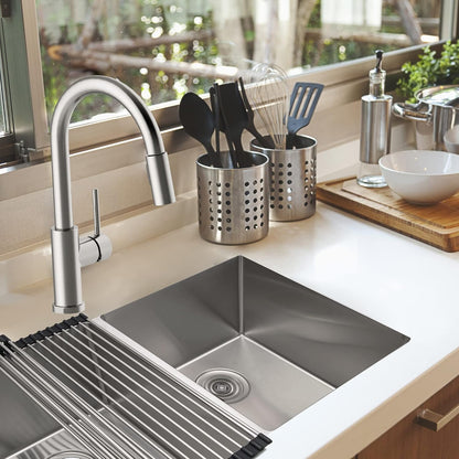 Design House 542936 Kitchen Sink Anti-Clogging S304 Stainless Steel Drain Strainer with Deep, Removable Food Waste Catching Basket