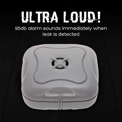 4 Pack Water Leak Detector - 95 dB Flood Detection Alarm Sensor for Bathrooms, Basements, Laundry Rooms, Garages, Attics and Kitchens by Mindful Design (Grey)