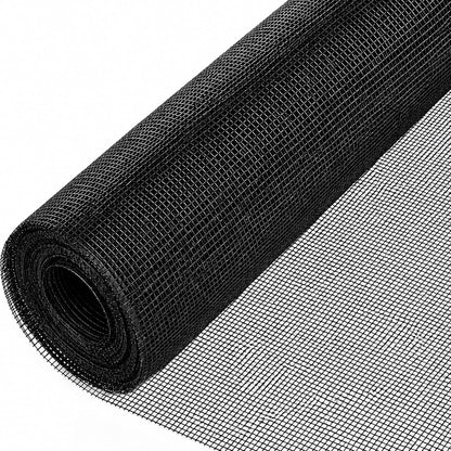 48" x 118" Window Screen Replacement Mesh, Black Fiberglass Screen for Window & Screen Door Repair, Durable High Visibility Mesh for Patio, Sliding Door & Window Screens