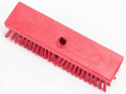 SPARTA Plastic Floor Scrub Brush, Brush Head Only, Deck Brush with ACME Standard Thread Fitting for Deck, Industrial Kitchens, and Hospitals, 10 Inches, Yellow