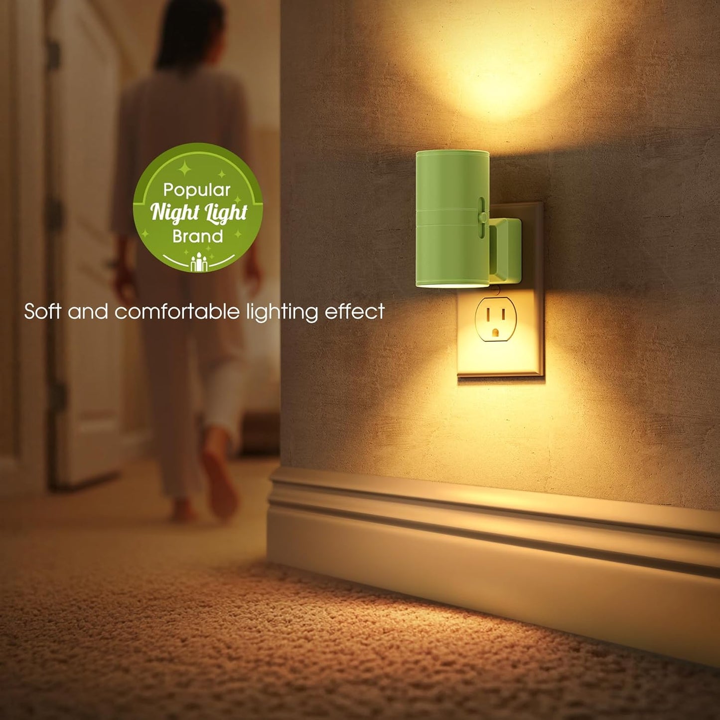 Briignite Motion Sensor Night Light,2 Pack Motion Activated Plug in Night Lights, 0-100LM Dimmable Soft White 3000K, Motion Sensor Light Indoor for Bathroom Hallway Bedroom Stairway Kid Elderly Pet