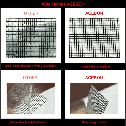 ACEBON Window Screen Repair Tape, 2"x80" - Strong Adhesive Mesh Patch Kit for Window Door Tears & Holes (Grey)