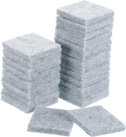 uxcell Furniture Pads, 24Pcs 1.5" - Square Self Adhesive Felt Furniture Pads, Floor Protectors for Furniture Feet Chairs Legs Hardwood Floors (Black)