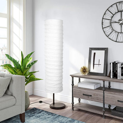 STOBOK Rice Paper Floor Lamp Shade Nordic Style Table Light Cover Floor Standing Lampshade Protector Cover Replacement for Home Hotel Bedside Desk Table Wall Floor Lamp