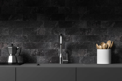 StyloVue 100 Pieces Peel and Stick Backsplash for Kitchen, 3" x 6" PVC Subway Tile, Glossy White with Dark Gray Grout, Self Adhesive Stick on Wall Tiles for Kitchen, Bathroom, Fireplace, RV