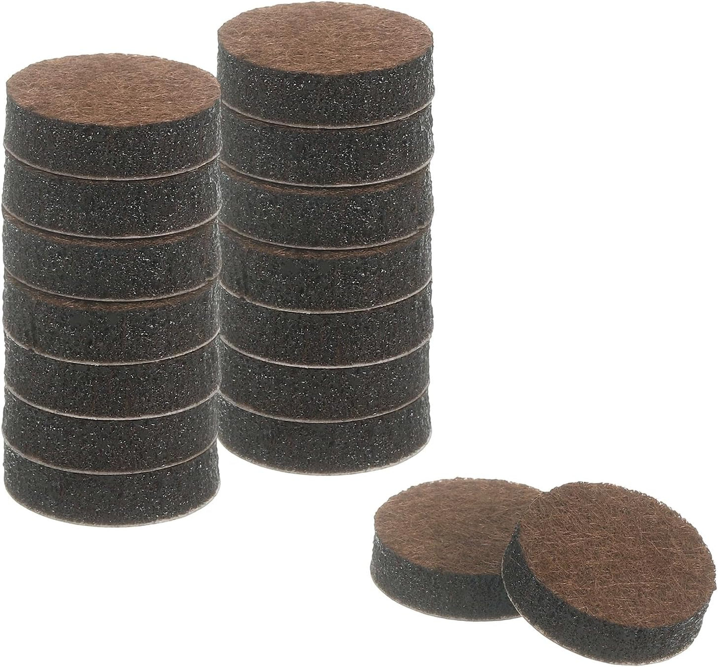 uxcell Furniture Pads, 24Pcs 1.25" - Round Self Adhesive Felt Furniture Pads, Floor Protectors for Furniture Feet Chairs Legs Hardwood Floors (Brown)