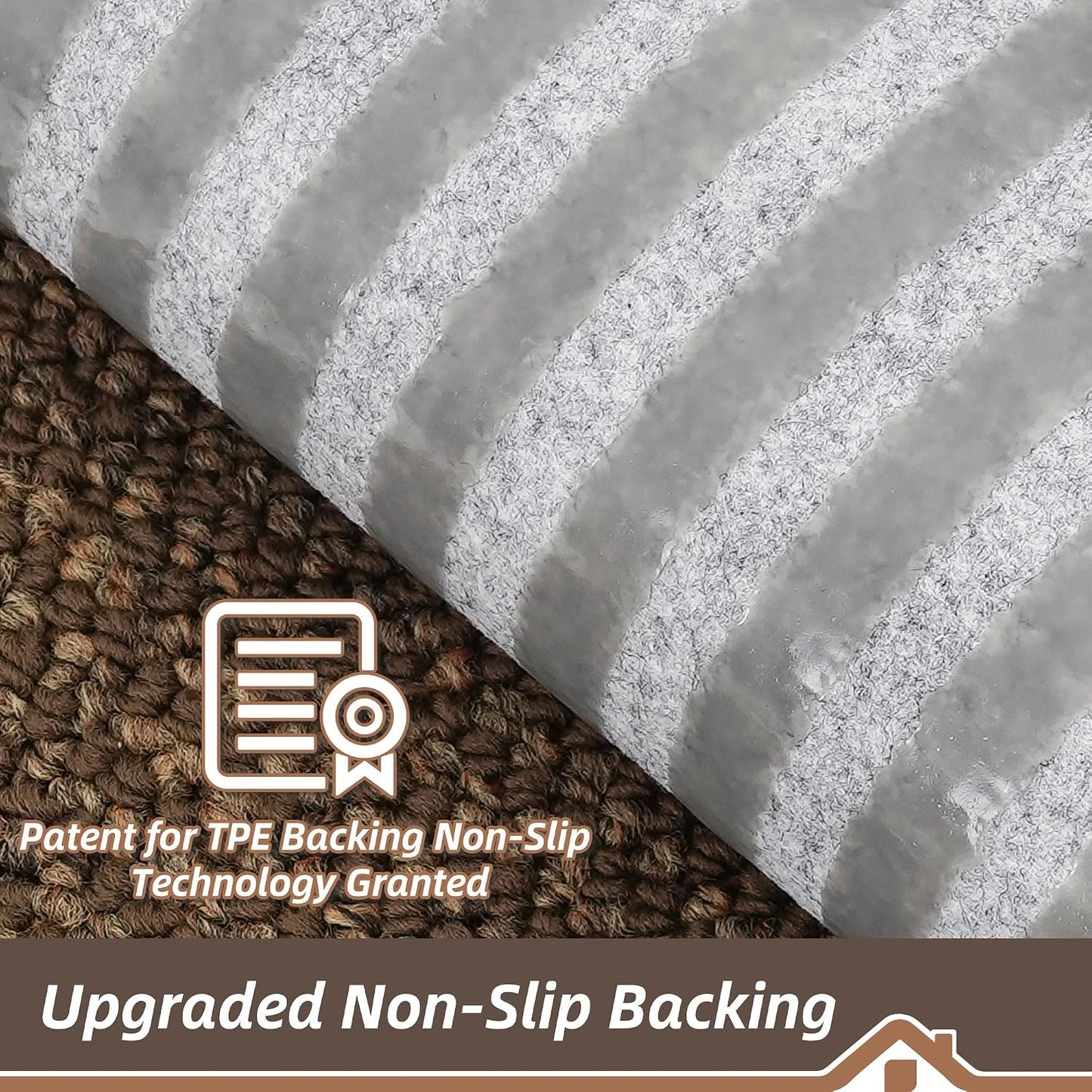 BEQHAUSE Stair Treads for Wooden Steps 28inX9in, Carpet Stair Treads Non Slip Indoor, Machine Washable Stair Runners for Kids Elders and Pets, Carpet for Stair Rugs Mat, TPE Backing, 4pcs, Taupe