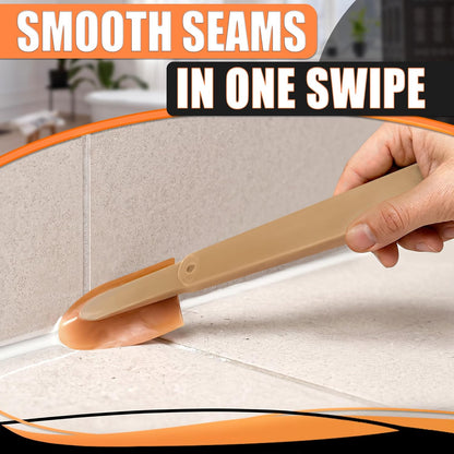 4-Piece Caulking Tool Kit for Silicone Sealant & Grout – Finishing & Smoothing Caulk Tool Set for Bathroom, Kitchen, Tile & Window – Reusable Urethane Rubber Tips with ABS Handle, Sizes 0.78"-1.73"