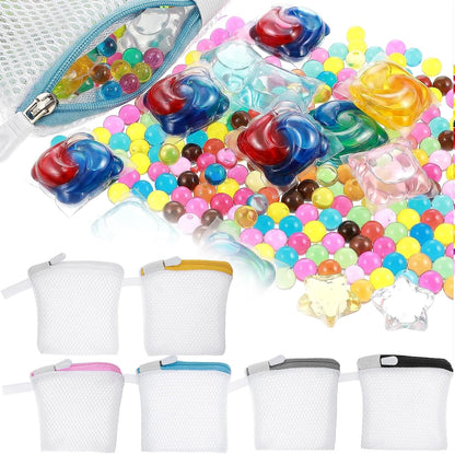 Tyqour 6 PCS Small Laundry Bag Mesh Mini Laundry Bags for Washing Machine 4.3 X 4.3 Inch Wash Bag for Delicates Laundry Pod Mesh Bag with Zipper for Home Travel
