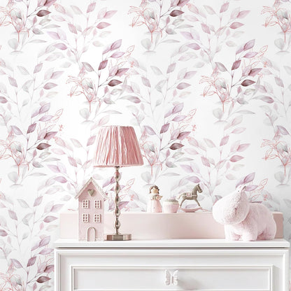 HeloHo Peel and Stick Wallpaper Blue Floral Leaf Wall Paper Self Adhesive Removable Thicken Waterproof Contact Paper for Bathroom Bedroom Living Room Decor Renter Friendly Wallpaper 15.35" X 78.7"
