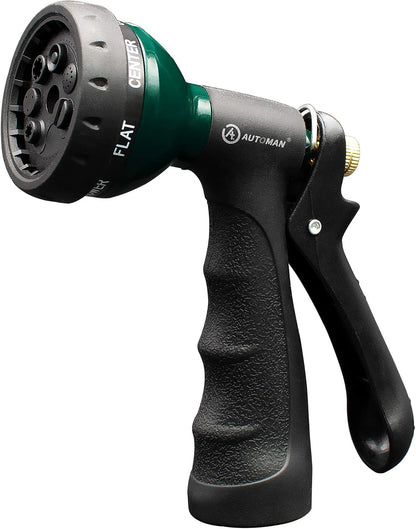 AUTOMAN Garden Hose Nozzle - 2 Pack, 100% Metal High Pressure Spray Nozzle, Labor-Saving Design, Heavy Duty for Garden Watering, Car Washing, Window Cleaning, Pets Bathing